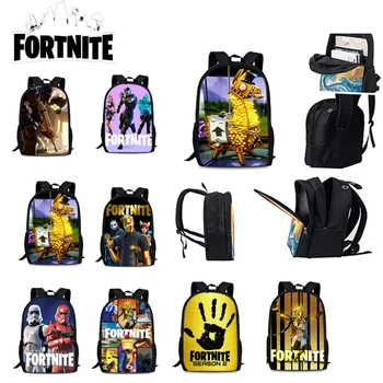 

2020 New Fortnites Student Backpack Fortress Night Backpack Cartoon Printed Multi-Function Rucksack Boy School Children Bookbag