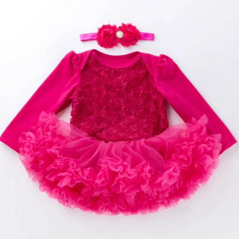 lace dress baby girl one year birthday girl dress long sleeve tutu newborn dresses for baby girls red purple tulle dress baby