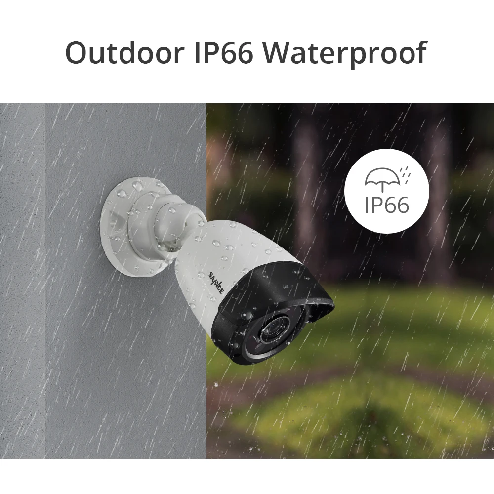 SANNCE 8CH 5MP-N Super HD Video Security System H.264+ DVR With 4X 8X 5MP Bullet Outdoor Waterproof CCTV Camera Kit AI Detection