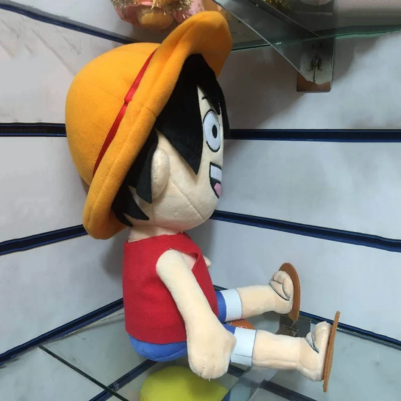 New 28 Cm Cartoon Anime One Piece Figure Plush Doll Toy Straw Hat Laugh Luffy Figures Plush Toys For Children Kids
