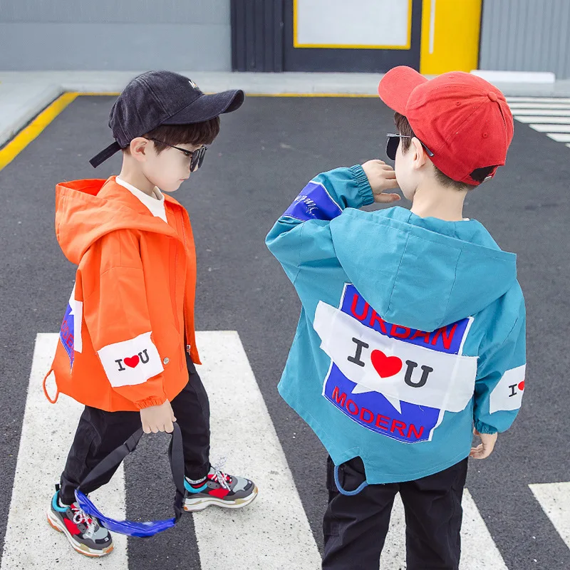 

CHILDREN'S Jacket Spring Clothing New Style BOY'S Lettered Heart Jacket Children Casual Short Tops Child Cardigan
