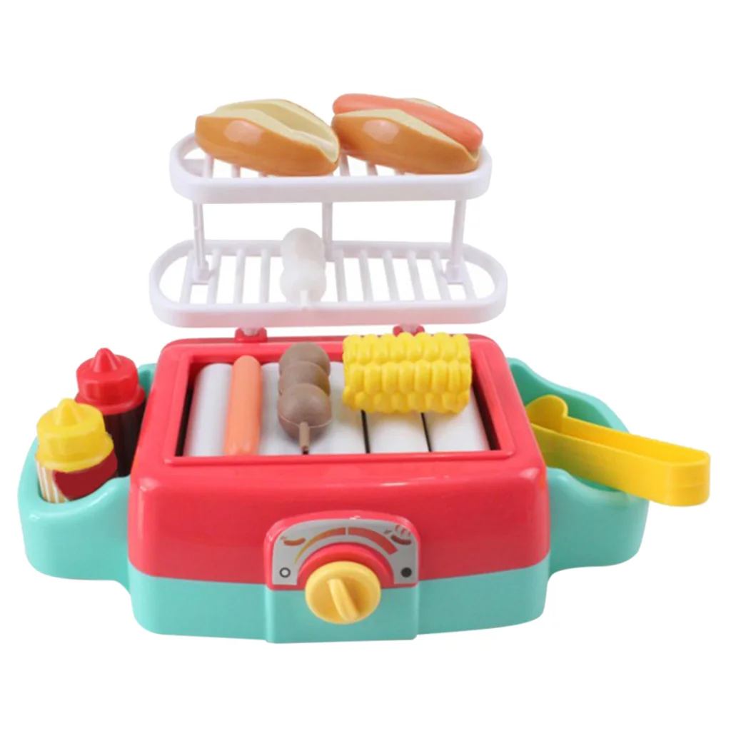 Simulation Child Role Play Barbecue Grill With Lights BBQ Play House Toys