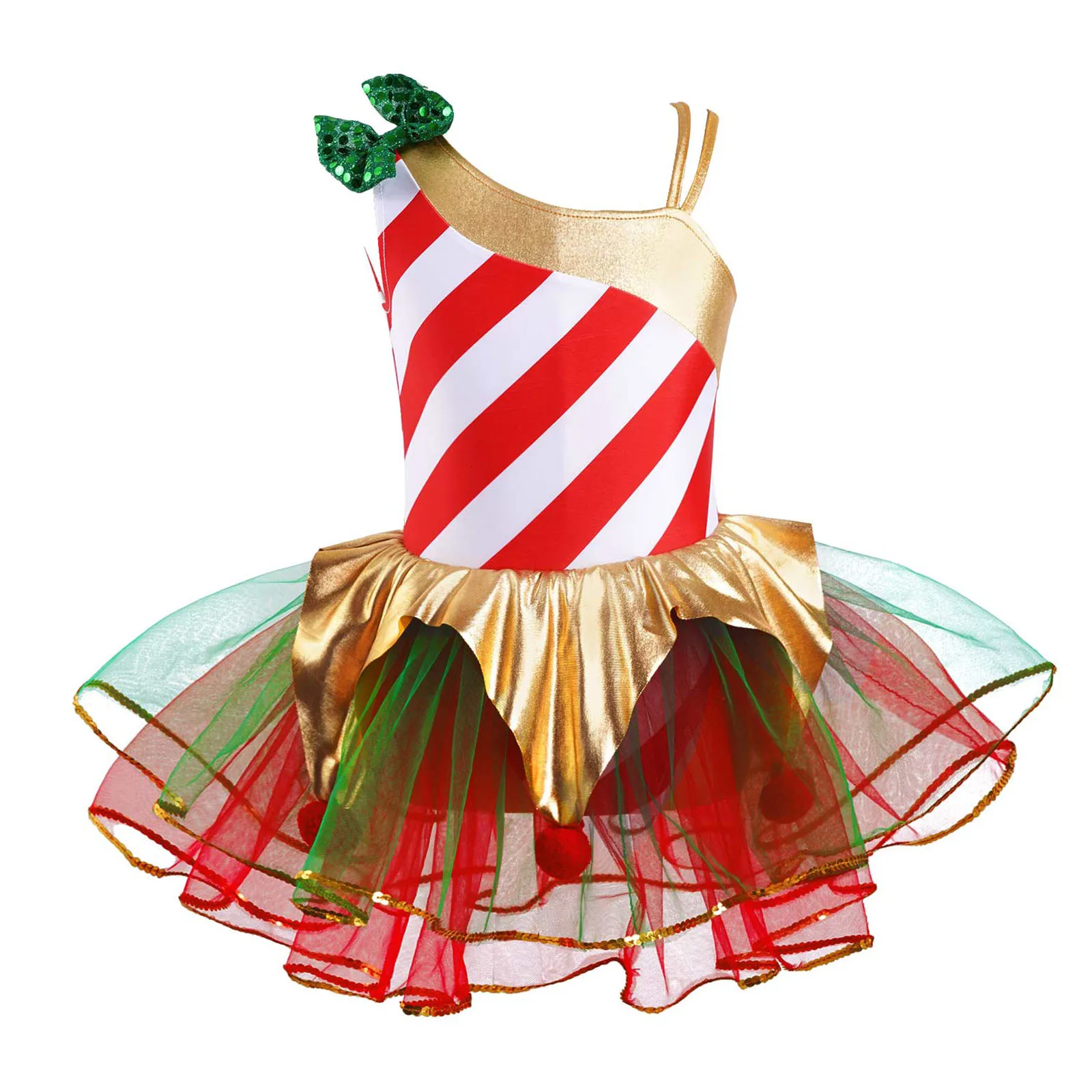 Sequin Tutu Dress Kids Girls Christmas 