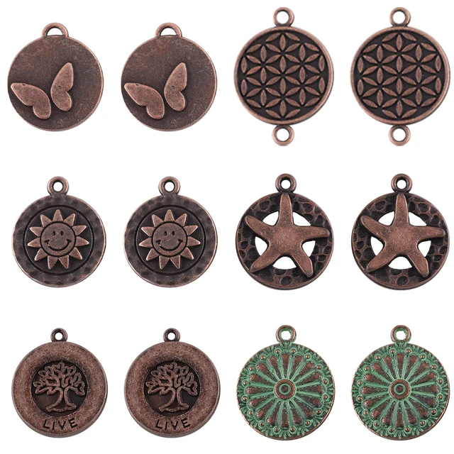 10pcs Tree of Life Metal Charms Alloy Round Pendants Vintage Tree Charm For  Jewelry Making Handmade Accessories - AliExpress