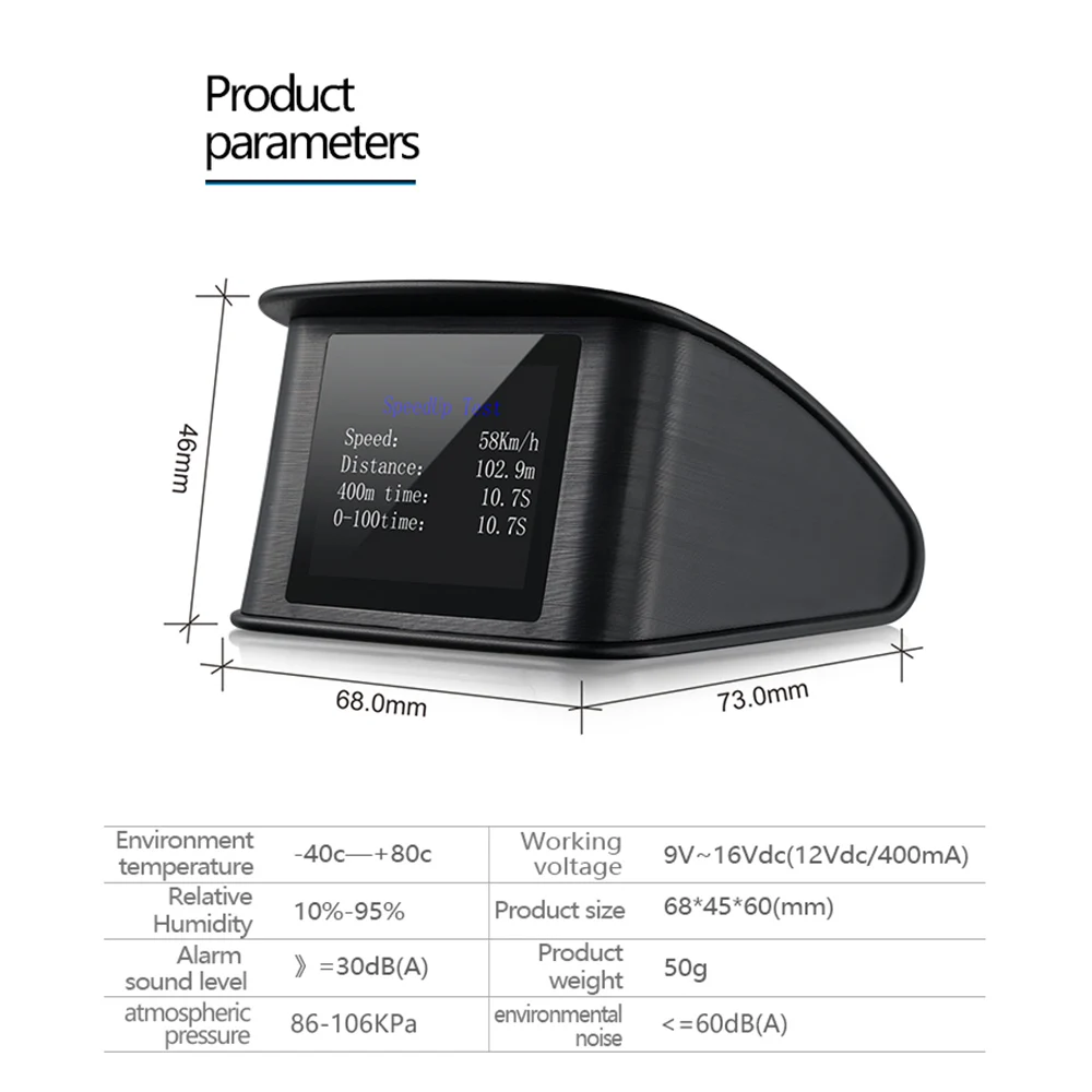 KKMOON P10 автомобильный HUD Дисплей умный цифровой спидометр с OBDII/EUOBD порт СВЕТОДИОДНЫЙ Дисплей OBDII сканер диагностический инструмент