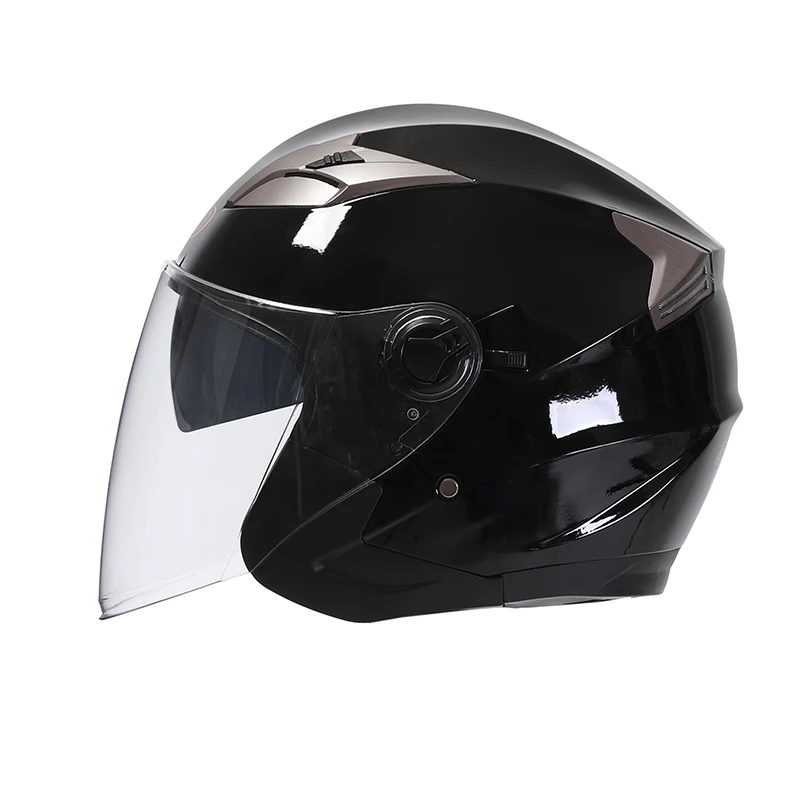 

Motorcycle Helmets Half Helmet Scooter Motor Crash Helmet Safety Double Lens Helmet Moto Casque for Women/Men Casco