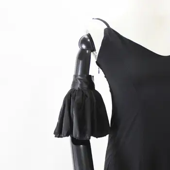 

1Pair Wrinkled Pleated Flare Fake Sleeve Elastic Silk False Cuffs Women Decor 449F