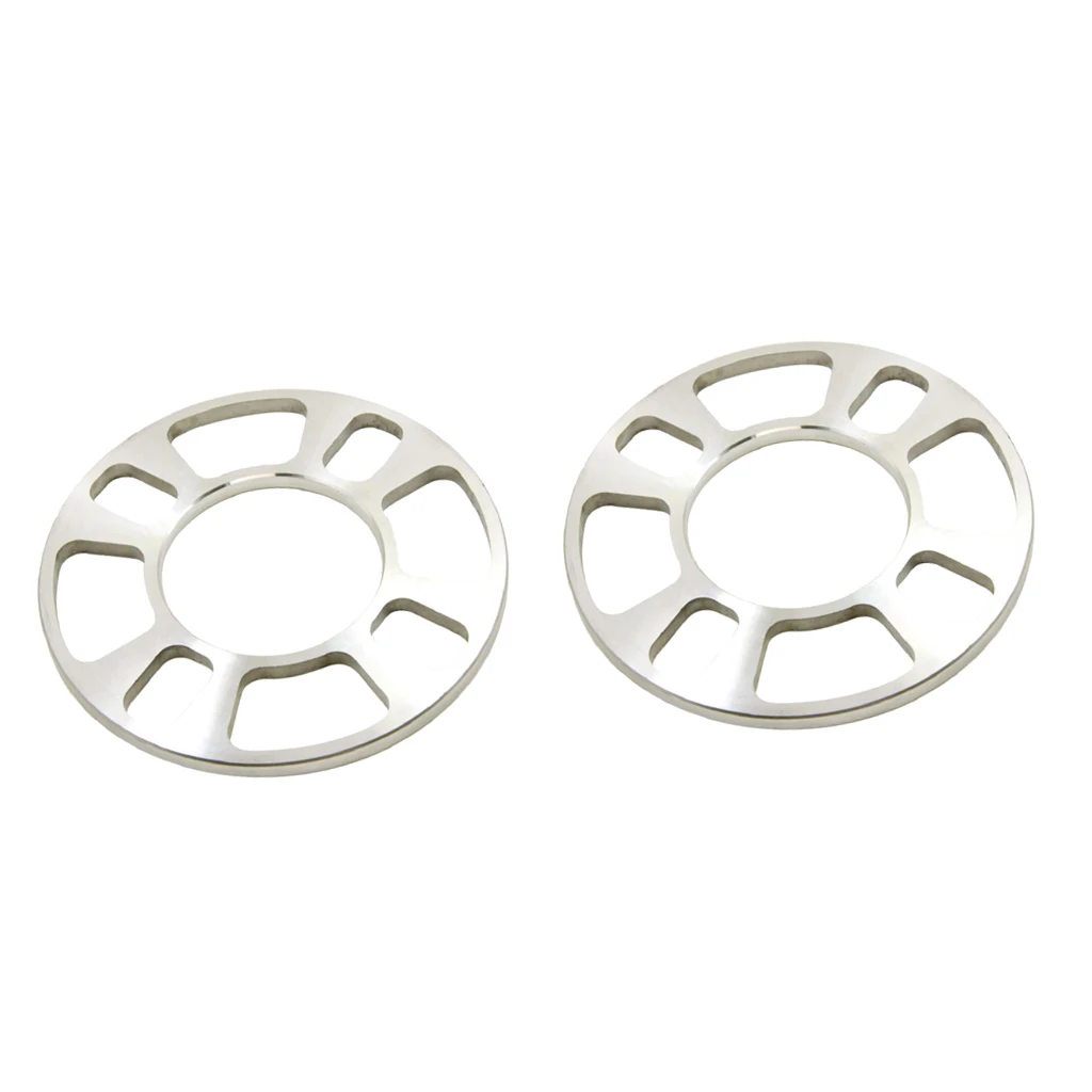 2 Pieces 5MM 4 Hole Car Vehicle Universal Aluminium Alloy Wheel Hub Spacers