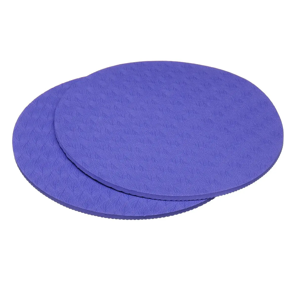 violet New 2PCS Set Portable Small Round Knee Pad Yoga Mats Cushion Non Slip TPE Mat Fitness Sprot Pad Plank Gym Disc Protective Pad - Color: violet