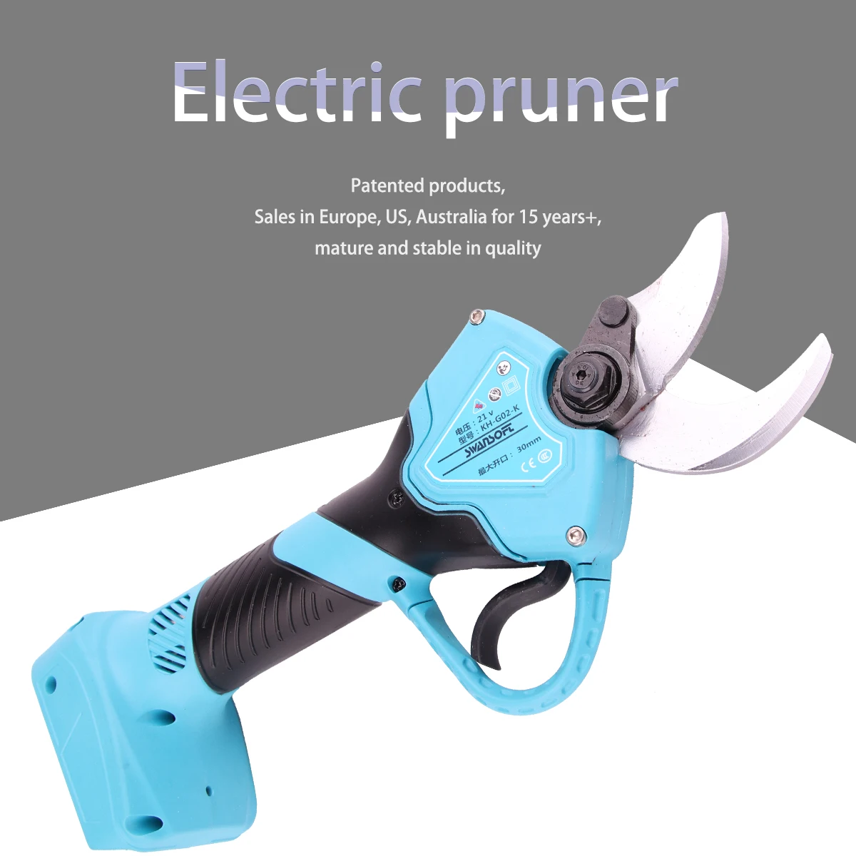 Cordless electric pruning shear for garden pruner working time 6 hours