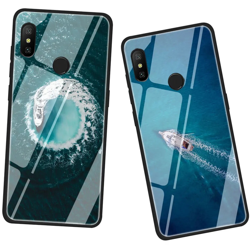 Maldives путешествия яхты закаленное стекло чехол для Xiaomi 8 Lite A1 A2 9 Redmi Note 5 6 7 Pro 6A 4X F1