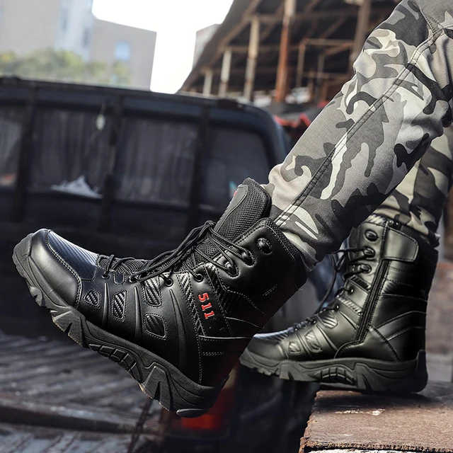 Tenis De caña alta Para Hombre, botas De moda oficiales, diseñador De suela  gruesa, Otoño e Invierno|Botas de seguridad y de trabajo| - AliExpress