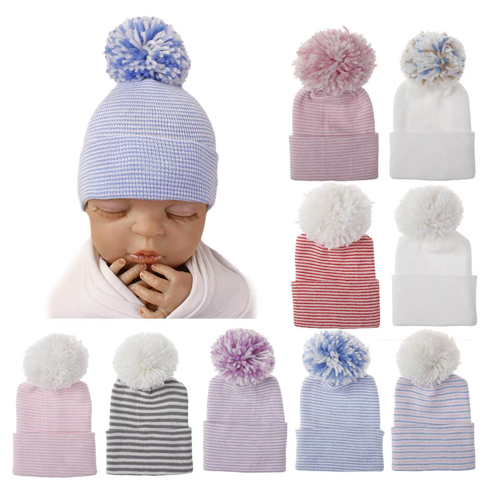 Adorable Newborn Toddler Baby Infant Girl Comfy with Pom Ball Hospital Caps Warm Beanie Hat Accessories | Детская одежда и обувь