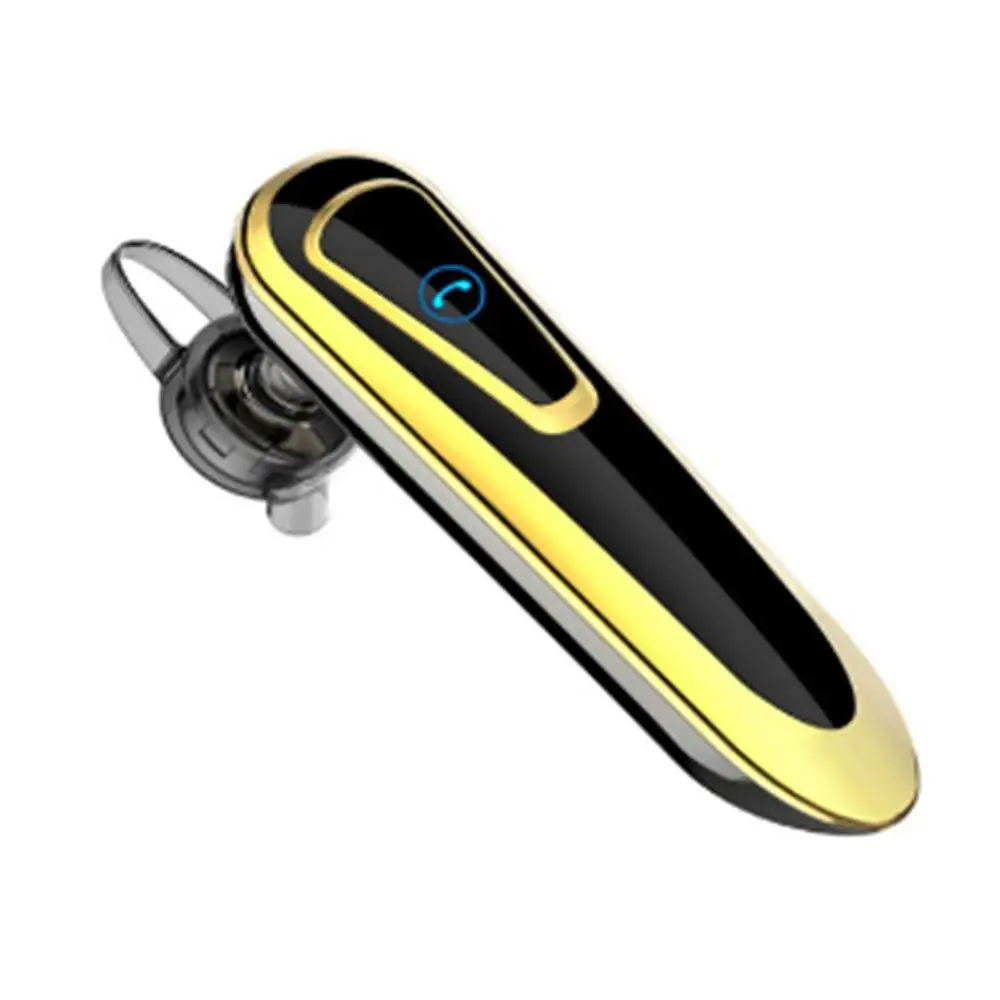 single ear yellow Бизнес Bluetooth 5,0 Наушники Беспроводные HD стерео наушники TWS музыка Handsfree автомобильный динамик телефоны наушники гарнитура с микрофоном - Цвет: single ear yellow