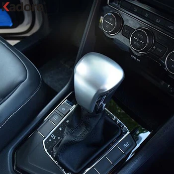 

For VW For Volkswagen Tiguan MK2 2017 2018 2019 Carbon Fiber Car Inerior Gear Shift Knob Frame Cover Trim Sticker Accessories AT
