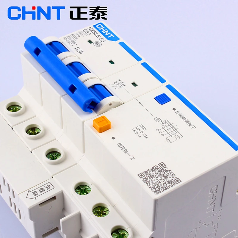 Протектор CHINT Vazamento NBE7LE 3 P 6A 10A 16A 20A 25A 32A 40A 50A 63A Com Protetor do Escapamento de Ar Pequeno прерыватель