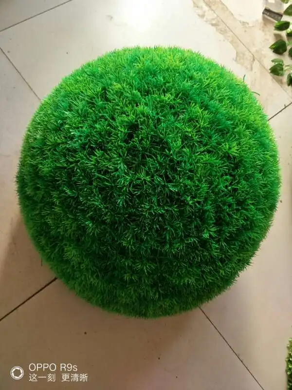 green Song 40 см Искусственный шар из зеленой травы, пластиковый орнамент для растений, вечерние украшения для сада, декор для свадьбы, декор для сада, домашний декор - Цвет: green Song
