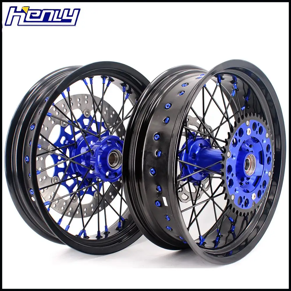 3,5/4,25 супермото спицевые колеса комплект для KTM SX SX-F EXC EXC-F XCW 125 150 200 250 300 350 400 450 500 черный луч диски