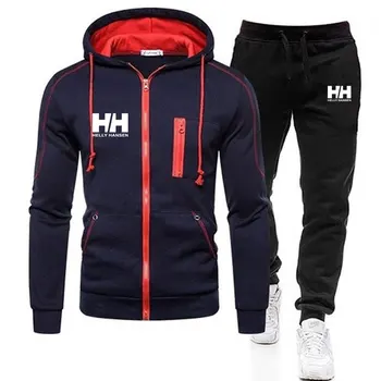

Hot Winter Zipper Hoodie + Pants Suits For Men Warm Windproof Outwear Causal Sweatshirt Sport Joggers Fashion Hoody Men's Sets