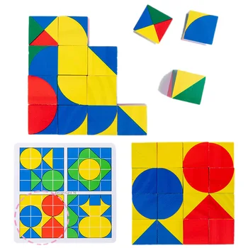 

Wooden Children's Educational Toys Square Cubic Space Thinking Blocks