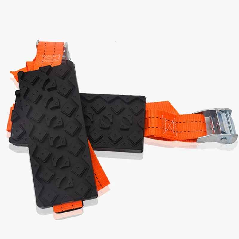Tire Traction Device for Snow Mud Sand Large SUVs Set of 2 Easy to Install Get Unstuck Fast Mat Chain Alternative