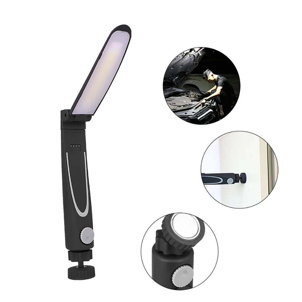 Магнитный светильник-вспышка, автомобильная ремонтная горелка, COB, перезаряжаемый, для кемпинга, складной, рабочий светильник, лампа для осмотра, лампа для чтения, ночной светодиодный светильник