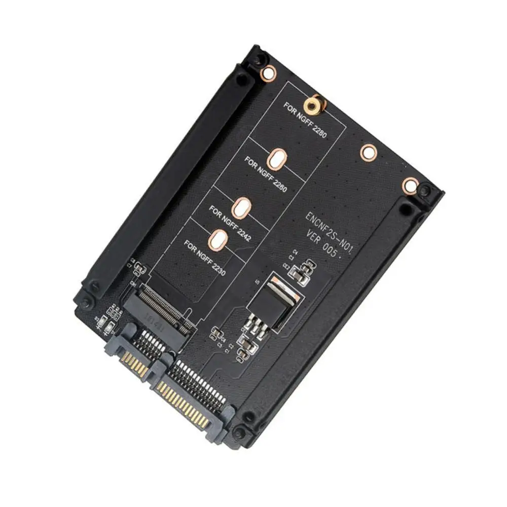 

Metal Case B+M Key M.2 NGFF SSD To 2.5 inch SATA 6Gb/s Adapter Card With Enclosure Socket M2 NGFF Adapter With 5 Screw