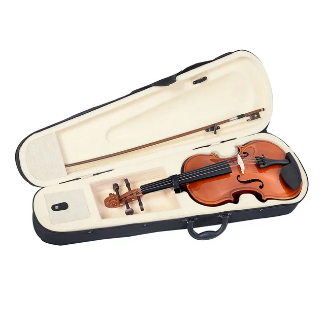 Natural Acoustic Violin with Case Bow Rosin Stringed Instrument for