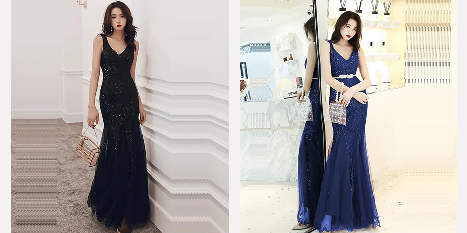 Это YiiYa Формальные платья без рукавов с v-образным вырезом на бретелях Vestidos De Gala K113 расшитые блестками Длина до пола размера плюс однотонные платья для выпускного вечера
