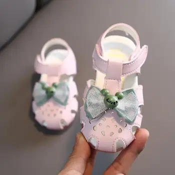 

2020 Kids Baby Girls Shoes Breathable Kids Infant Girls Sandals PU Leather Bow Princess Toddler Children Girls Sandals Shoes