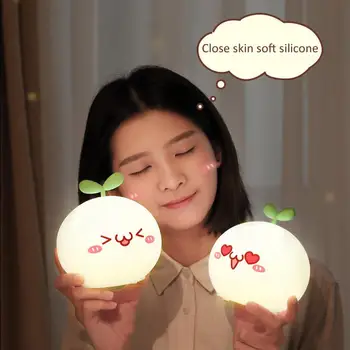 

USB LED Night Light Lamp Soft Silicon Touch Sensor Cartoon 5V 1200 MAh 8 Hours Working Kids Cute Night Light