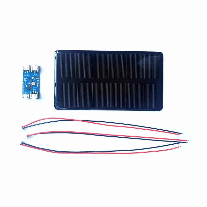Sanzhileg 6V 3W Silicium monocristallin USB Voyage Panneau Solaire Charge lénergie Solaire de Charge pour téléphone Mobile Autre Appareil numérique Noir et Bleu