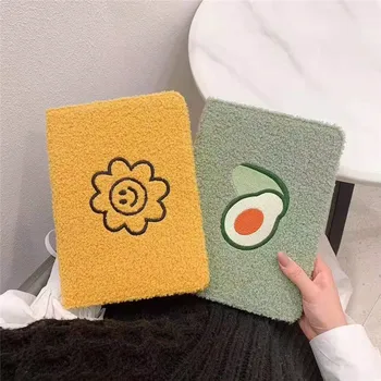 

Sun flower Plush peanut parttern leather case for ipad 2019 new model 10.2inch