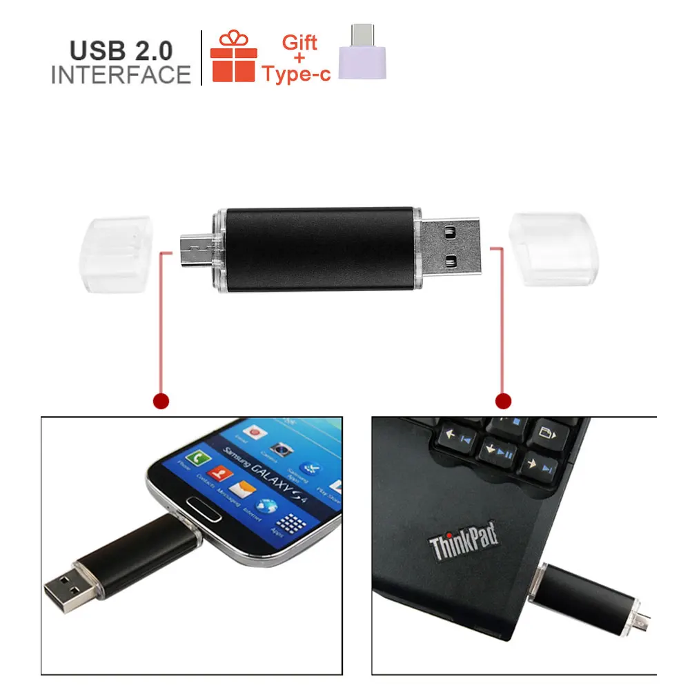 Изготовленный на заказ логотип металла многоцветный OTG USB флеш накопитель