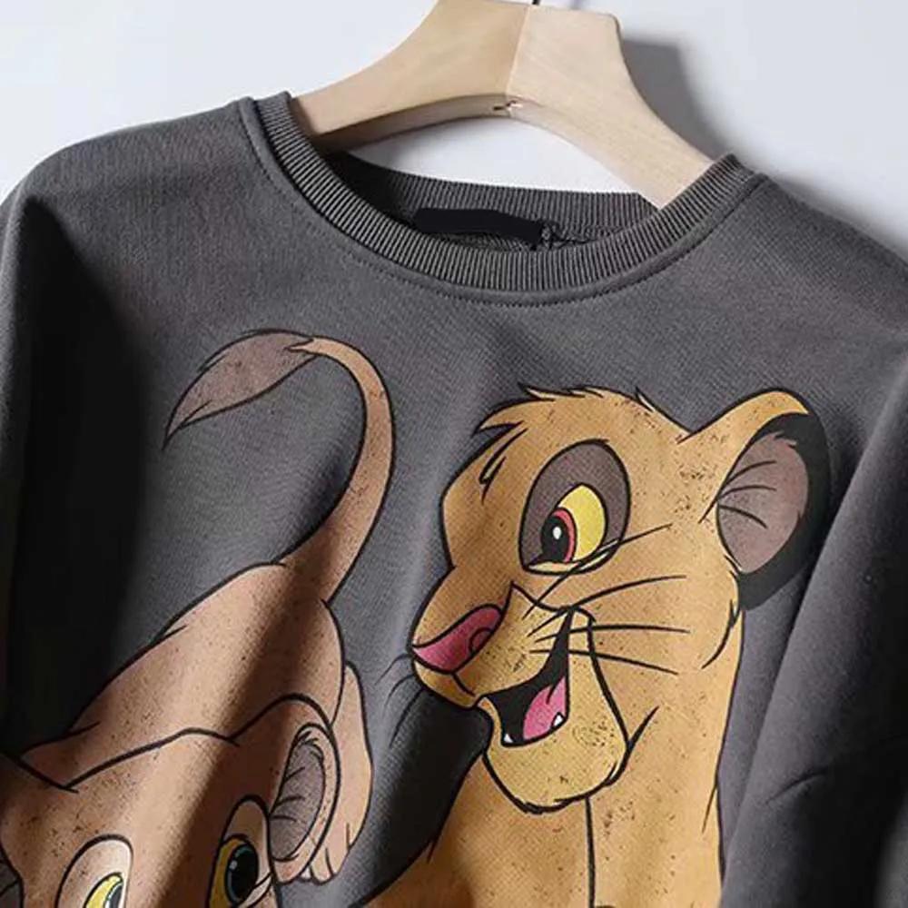 Стильная футболка Disney Two The Lion King of the Jungle с мультяшным принтом повседневный