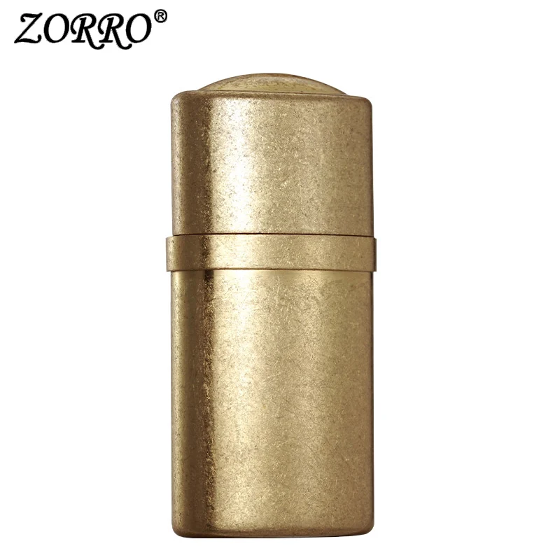 brass Зажигалки не ZippoGenuine керосиновая Зажигалка Зорро Зажигалка Европейская ретро медная машина мужской креативный подарок на день рождения бойфренда - Цвет: brass
