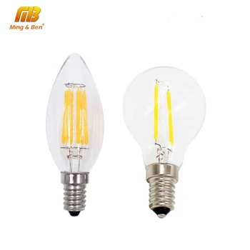 

4PCS C35 G45 ST64 LED Filament Bulb 220V Retro Style Warm White Chandelier Crystal Light Dimmable Led Vintage Decorate Bombillas