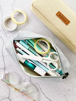 

1 pc Kawaii Pencil Case Big Zipper School Cute Pencils Box Pencil Bag School Supplies Stationery Storage Tools