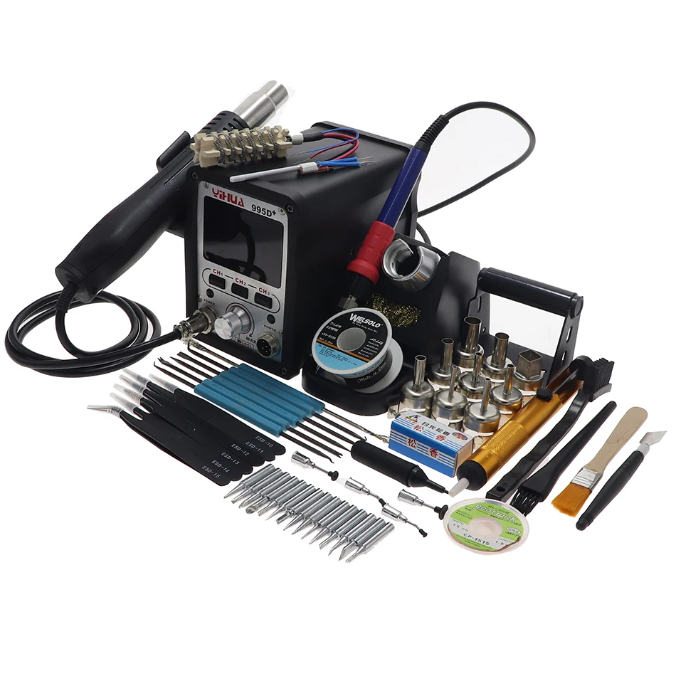 Yihua 995D 995D+ SMD паяльная станция горячего воздуха пистолет паяльник BGA паяльная станция ремонт телефона сварочная станция