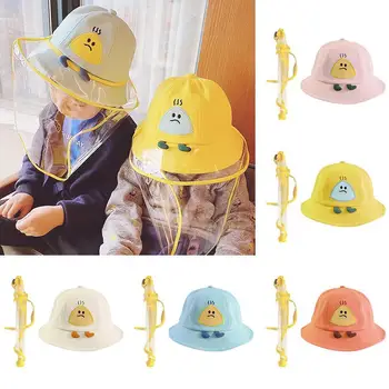 

1PC Cartoon Baby Dustproof Sun Hat Removable Anti Dust Hat Protect Fisherman Mask Hat Face Full L8U7