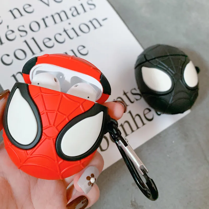 

New Spider-Man Headphone Case for Airpods 2 Case for Apple Wireless Bluetooth Headset Case