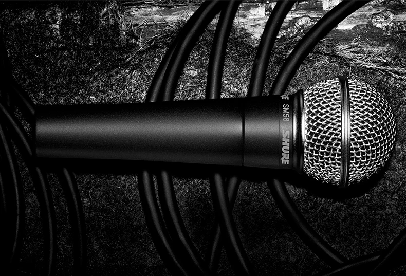 Shure sm58 com fio profissional microfone vocal