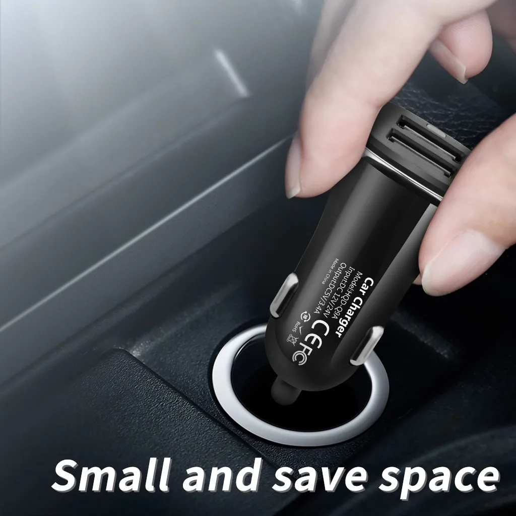 USB зарядное устройство, портативное автомобильное зарядное устройство MiniUSB 6A, двойной USB 12 V-24 V, D C адаптер, двойной USB порт, автомобильное зарядное устройство для всех USB устройств