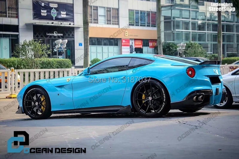 Для F12 Berlinetta 2013 карбоновое волокно задний спойлер на крыше крыло багажника губы загрузки крышка автомобиля Стайлинг