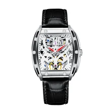 

GUANQIN Men's Watch Hollow Tourbillon Male Automatic Mechanical Watch Sapphire Leather Strap Waterproof Stainless Steel 2022 New