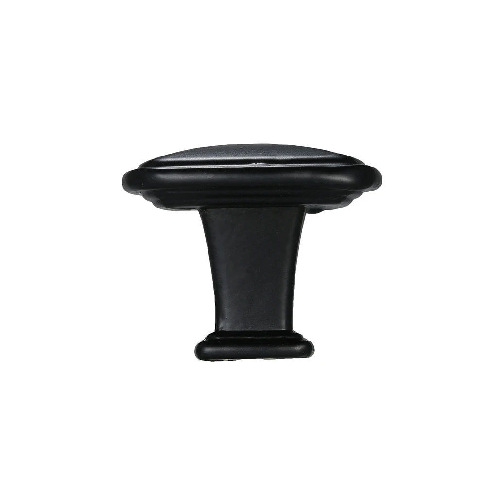 LEEDIS Antioxidant Rust-proof Single Hole Cabinet Knob American Style Drawer Pull Drawer Black Square Cabinet Handle Pull Knob