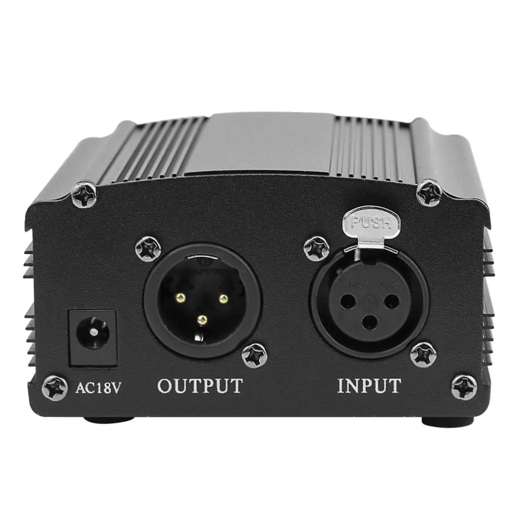 

USB 1- Channel 48V Phantom Power Supply w/ Adapter XLR Audio Cable for Condenser Micro Microphone Recording Equipment