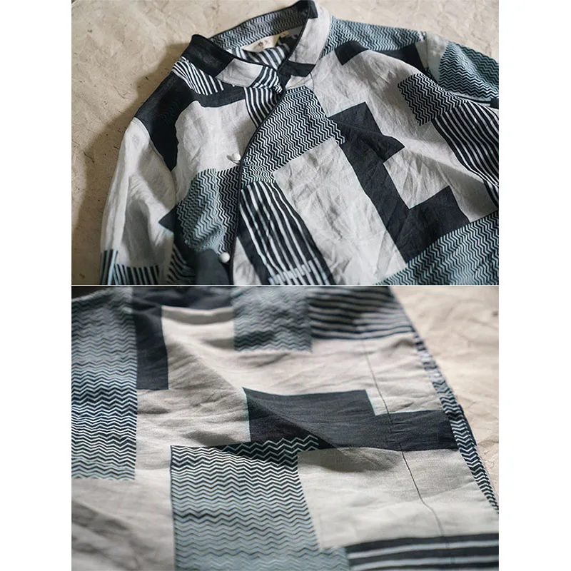 SCUWLINEN 2020 Autumn NEW Women Tops Geometric