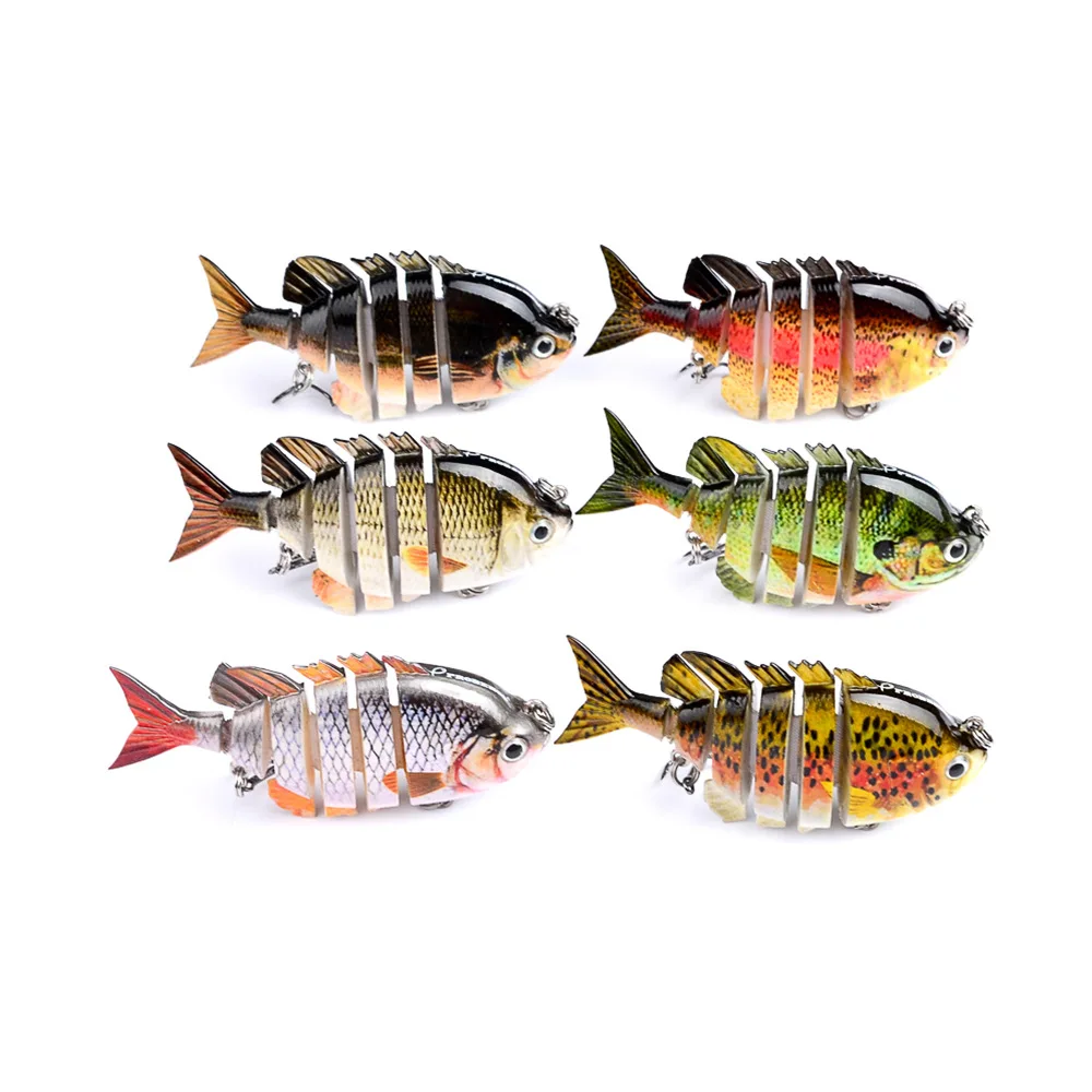 8cm 14g swimbait lure Multi Jointed fish Wobblers Lifelike Fishing Lure 6 Segment Swimbait Crankbait Tackle | Спорт и развлечения