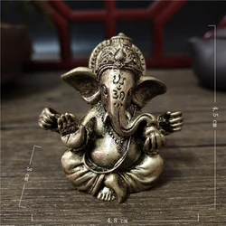 Gold Ganesha Elephant God Statue - Elegant Home and Garden Decor Piece (Bronze)